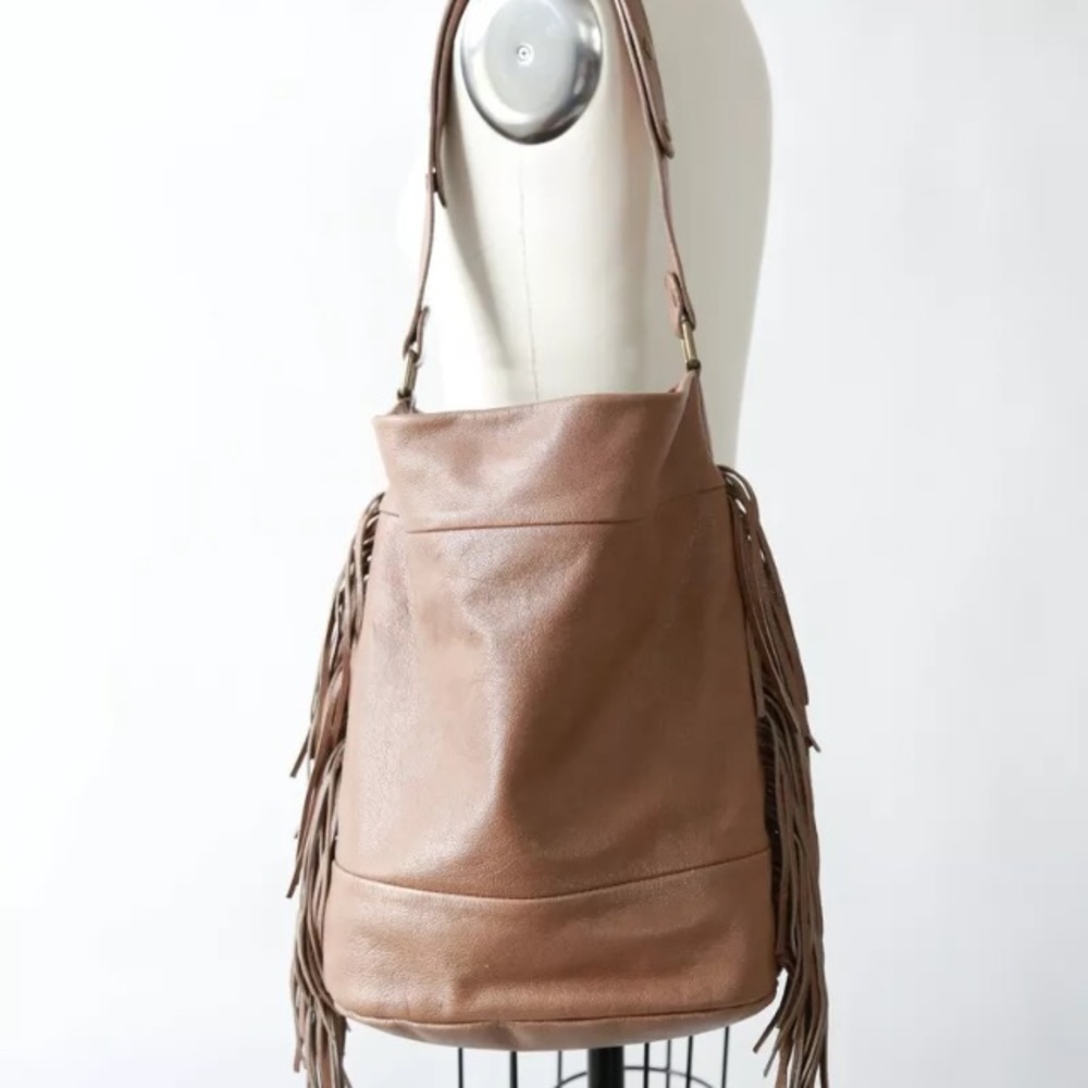 RARE! Gerard Darel Wild Fringe Bucket Bag